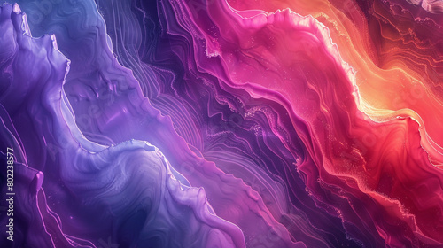Delve into the enchanting world of fluidic motion, where vibrant colors coalesce into a stunning gradient wave. photo