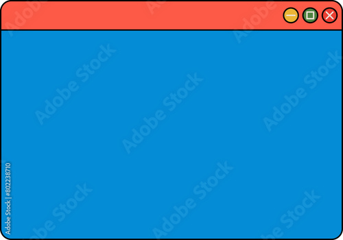Desktop browser and dialog window templates. Computer user interface elements