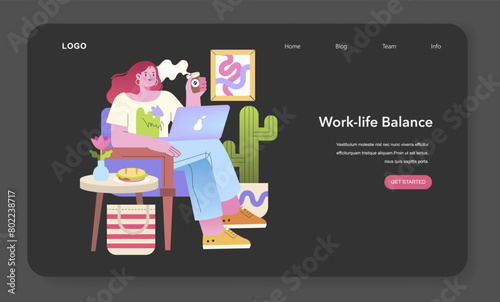 Work-Life Balance concept. Vector illustration