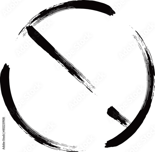 筆書きビジネスアイコン　禁止