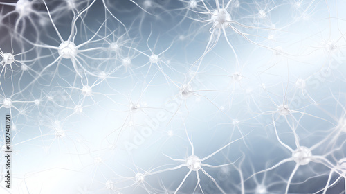 Brain Cells and Neuronal Connection by a cell and concept of science in background  photo