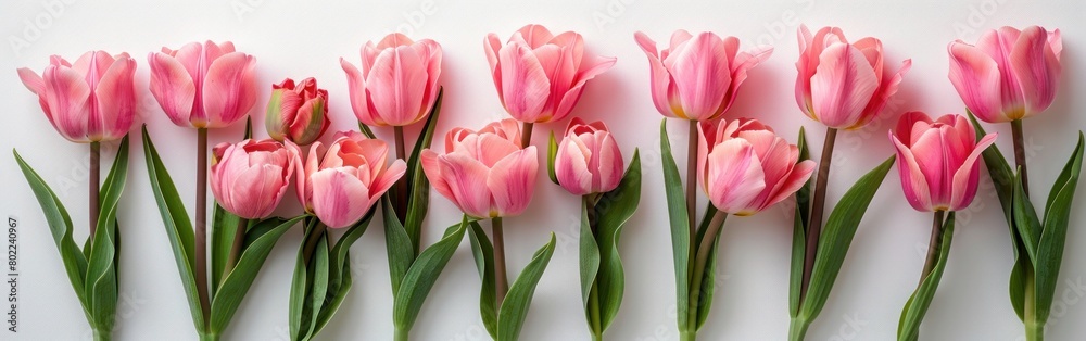 Mother's Day Flowers: Joyful Composition on White Studio Background Mother's Day Flowers: Joyful Composition on White Studio Background
