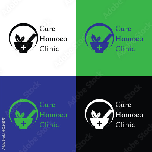 Homeo health care logo creative design people plus sign symbol medical clinic hand sign symbol home care photo
