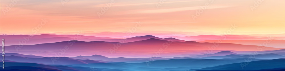 Delight in the harmonious blend of colors in a sunrise gradient, where each hue seamlessly transitions into the next, creating a breathtaking panorama for creative exploration.