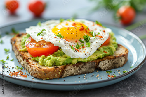 Crispy bread served with freshly fried eggs