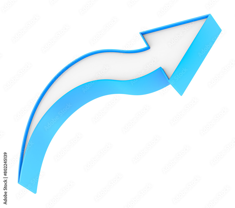 Flat design arrow 3D
