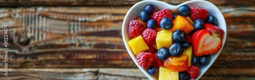 Heart-Shaped Fruit Salad: A Delicious and Healthy Option for Your Diet photo