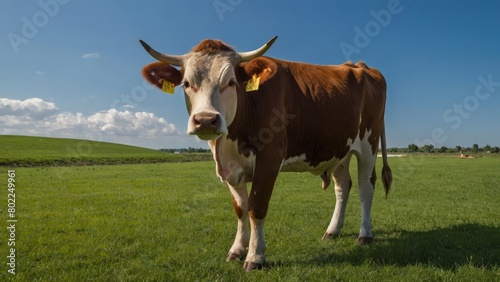 Cattle farming - cow ecological pasture on a meadow