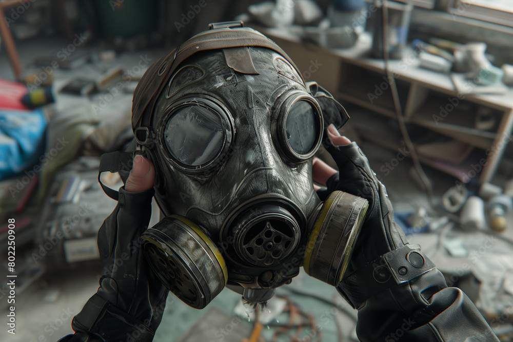 gas mask in the post-apocalypse gas mask in the post-apocalypse