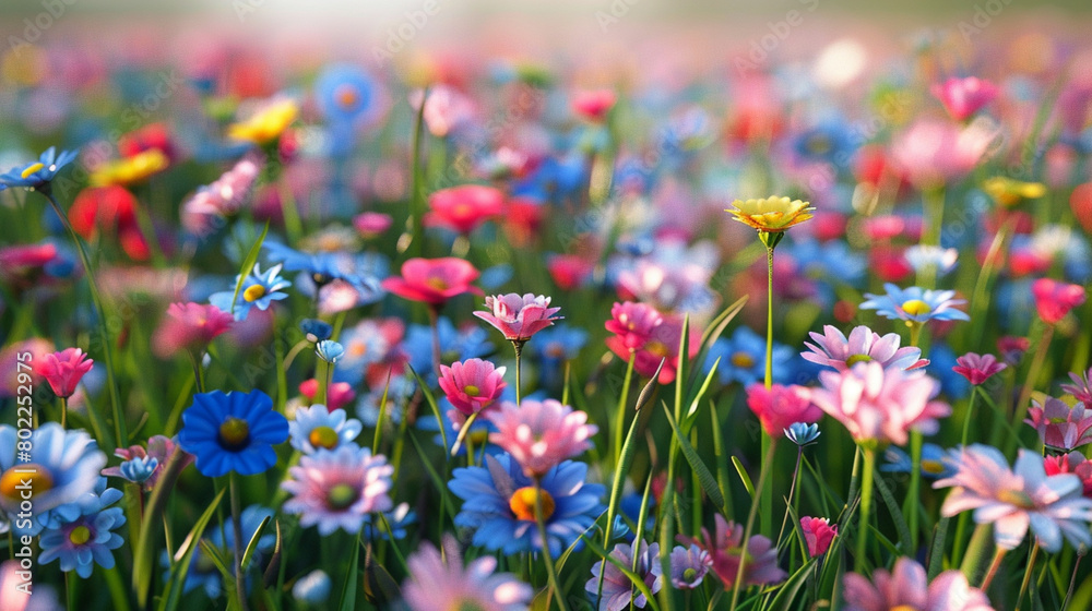 Beautiful colorful wildflowers