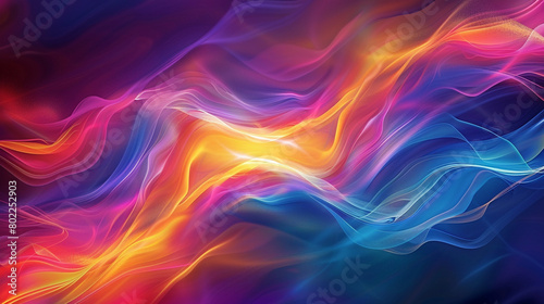 Behold the symphony of vibrant colors dancing in harmony, shaping an electrifying gradient wave.