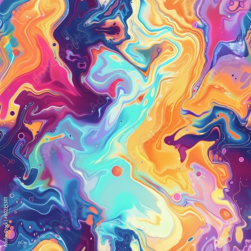 Abstract multicolored pattern in the style of liquid formations © nikola-master