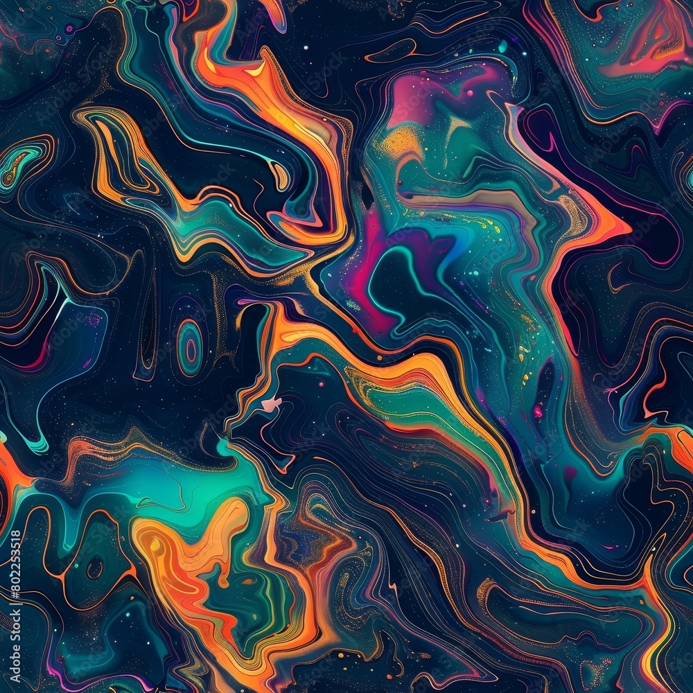 Abstract multicolored pattern in the style of liquid formations Abstract multicolored pattern in the style of liquid formations