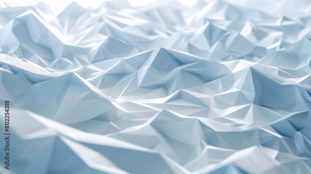 Naklejka premium Captivating 3D Crystal Pyramid Landscape with Shimmering Holographic Surfaces