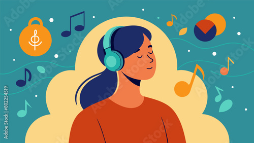 A person listens to their favorite music the lyrics providing a muchneeded release and reassurance that they are not alone in their struggles..