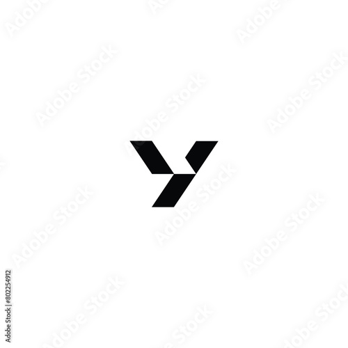 Modern Letter Y logo design in minimalistic style