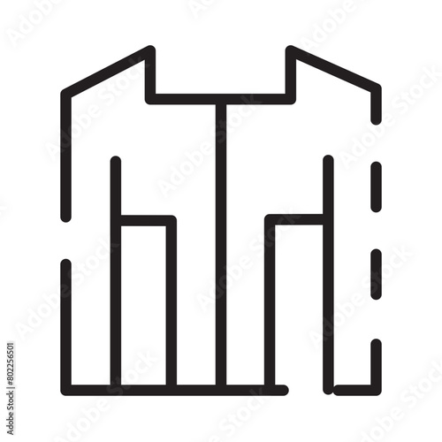 Clothes Diving Case Line Icon