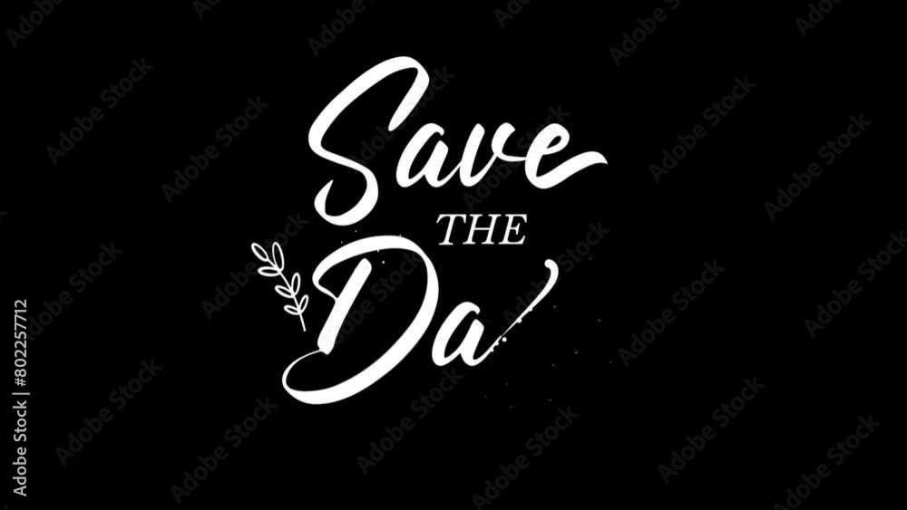 Save The Date Text Animation