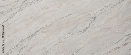 A white marble slab with a pattern of swirls and lines photo