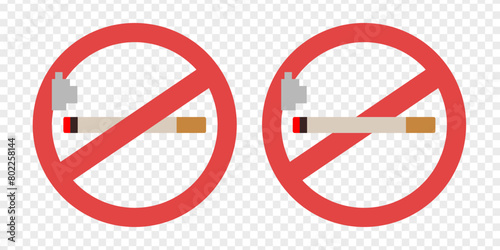 No smoking sign. Ban smoke. Pixel cagarette photo