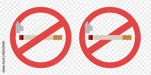 No smoking sign. Ban smoke. Pixel cagarette
