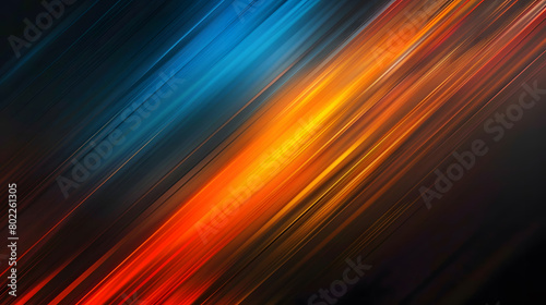 Black blue orange red abstract gradient Background. Generative AI.