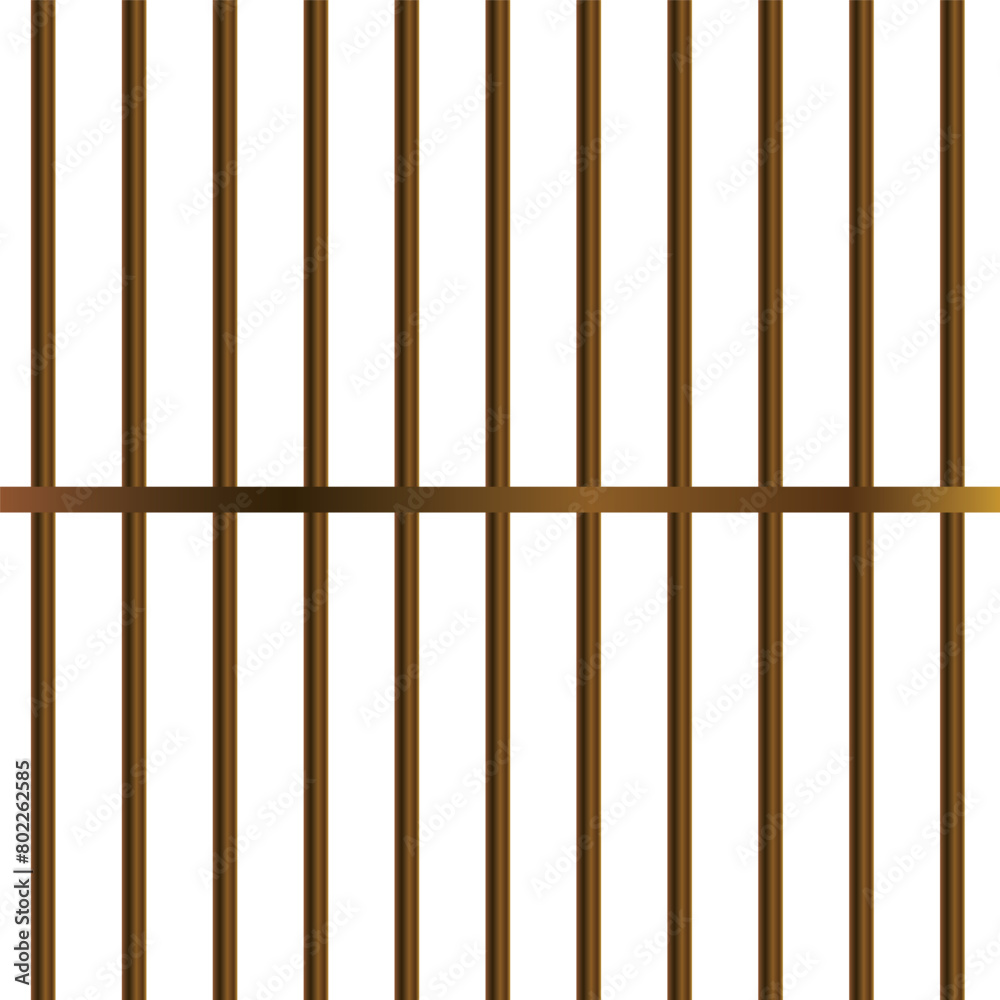 Prison bars isolated on transparent. Vector illustration. Way out to freedom concept Prison bars isolated on transparent. Vector illustration. Way out to freedom concept