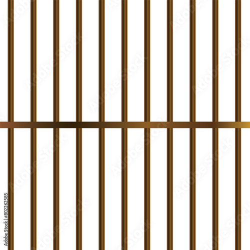 Wallpaper Mural Prison bars isolated on transparent. Vector illustration. Way out to freedom concept Torontodigital.ca
