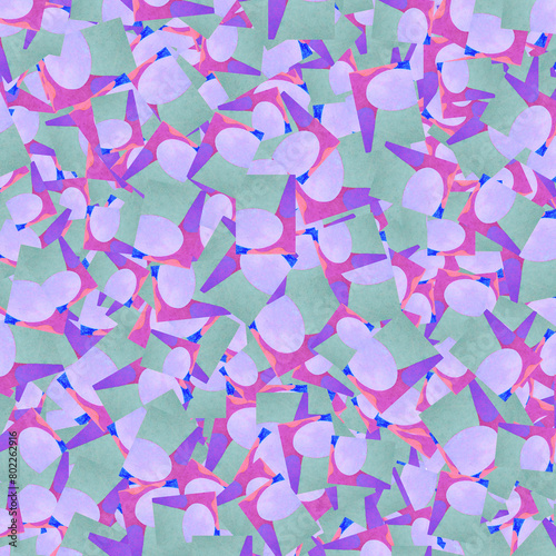 Random abstract geometric shapes pattern © danflcreativo