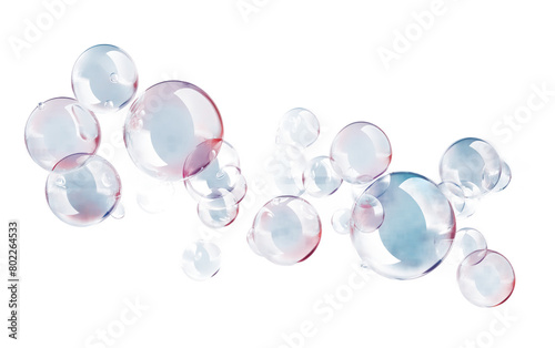 Foam Bubbles Gradient Transparent isolated, Generative AI