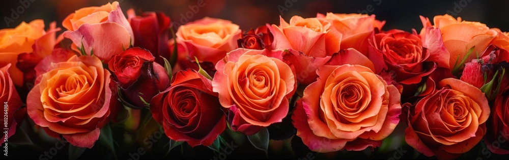 Blooming Beauty: A Stunning Bouquet of Roses in Full Bloom Blooming Beauty: A Stunning Bouquet of Roses in Full Bloom