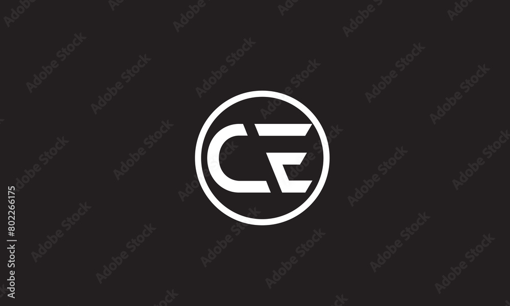 CE, EC, C, E Abstract Letters Logo Monogram CE, EC, C, E Abstract Letters Logo Monogram
