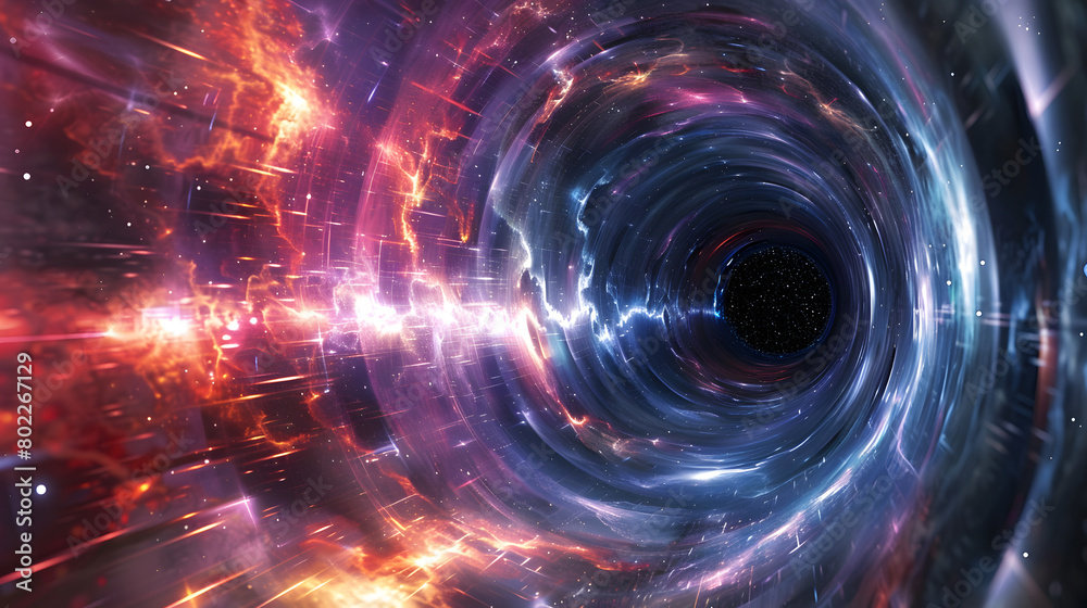 Obraz premium Antixian speed motion blur hyperlapse wormhole background