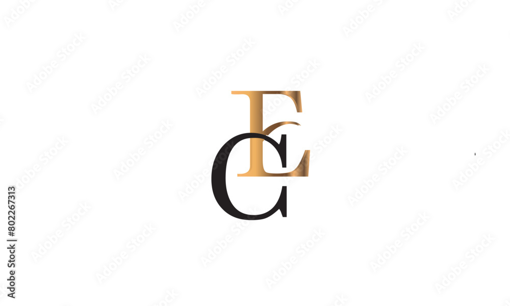 CE, EC, C, E Abstract Letters Logo Monogram CE, EC, C, E Abstract Letters Logo Monogram