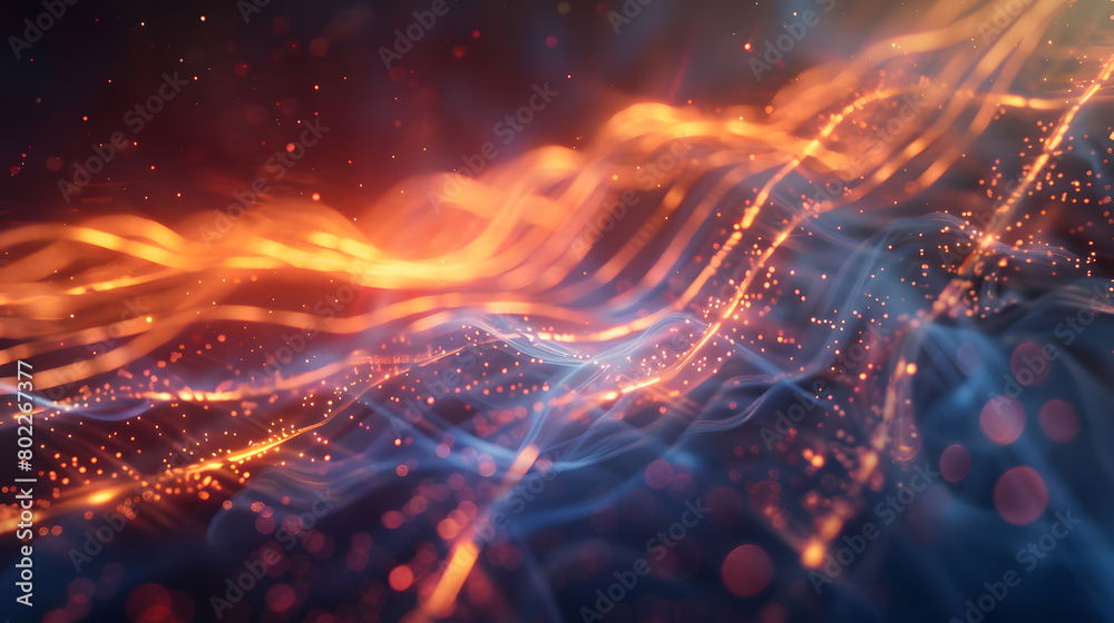 Energy Light Lines Flow Background. Generative AI. Energy Light Lines Flow Background. Generative AI.
