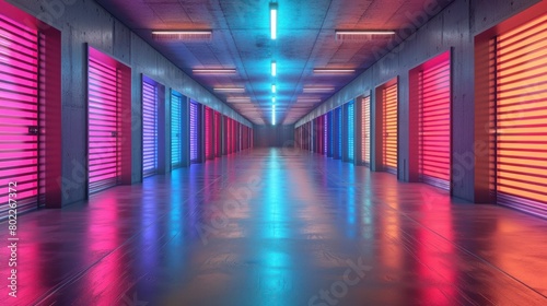 Colorful LightFilled Storage Rental Optimized Industrial Organization photo