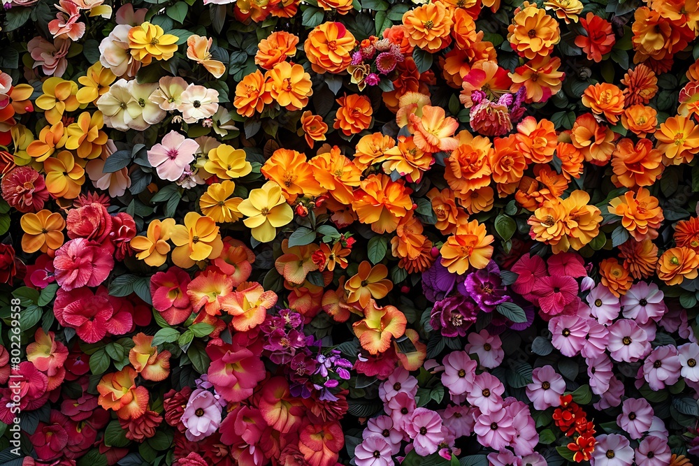 Multi-colored_flower_wall