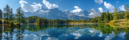 Scenic Arnisee Reservoir with Majestic Swiss Alps in Canton of Uri  Switzerland  Europe
