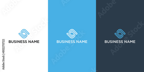 Abstract letter LS logo design