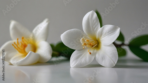 White background wallpaper with jasmine flowers for mom.