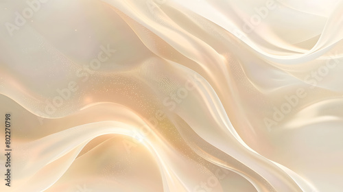 Light beige smooth gradient glowing color wave Background. Generative AI.