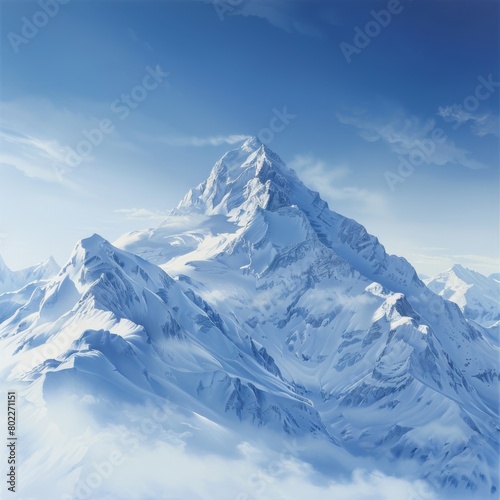 Majestic Snow-Capped Mountain Landscape 