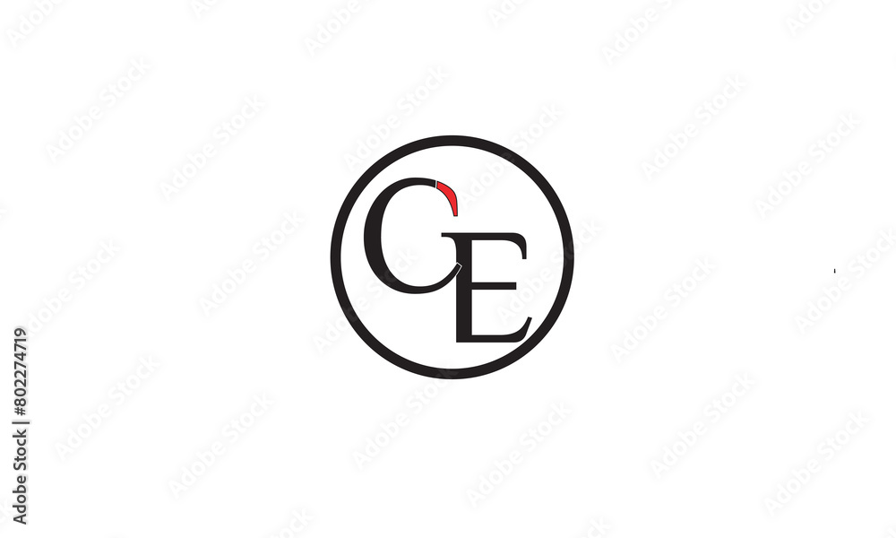 CE, EC, C, E Abstract Letters Logo Monogram CE, EC, C, E Abstract Letters Logo Monogram