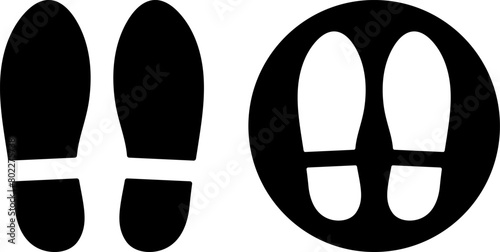 靴の足跡　アイコンセット