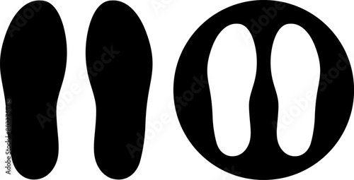 スリッパの足跡　アイコンセット