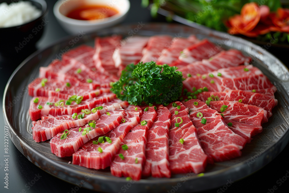 carpaccio on a plate