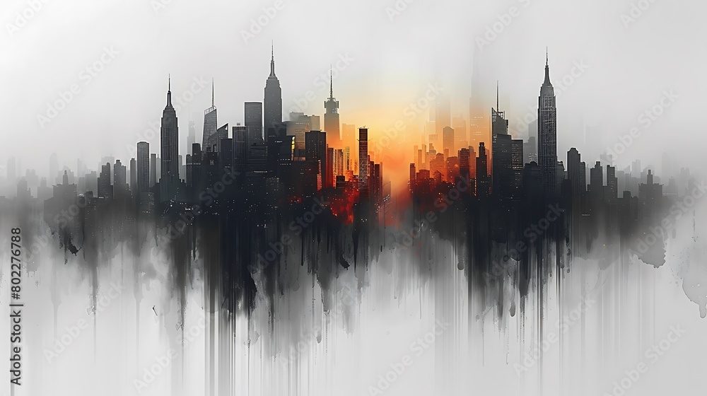 Step into a minimalist yet complex cityscape where simplicity and detail collide.