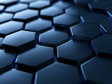 a close up of hexagons