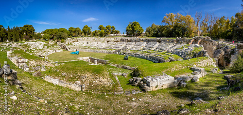 Sicily [Italy]-Siracusa-Neapolis Archaeological Park-Anfiteatro Romano (Roman Amphitheater)
