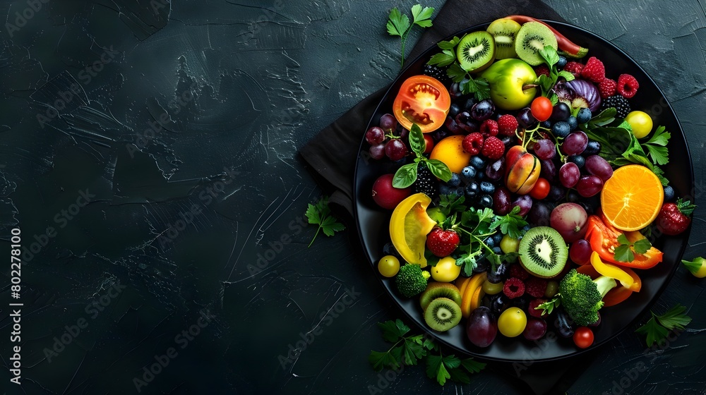 Nutrient Rich Feast A Vibrant Display of Wholesome Ingredients for Mindful Eating Generative ai